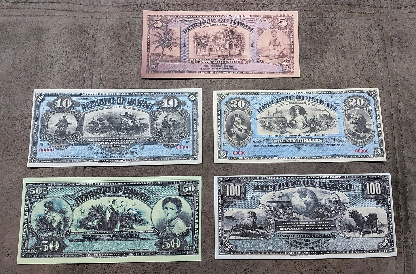 Reprint on paper with W/M United States HAWAII 1879-1895 y.  FREE SHIPPING!