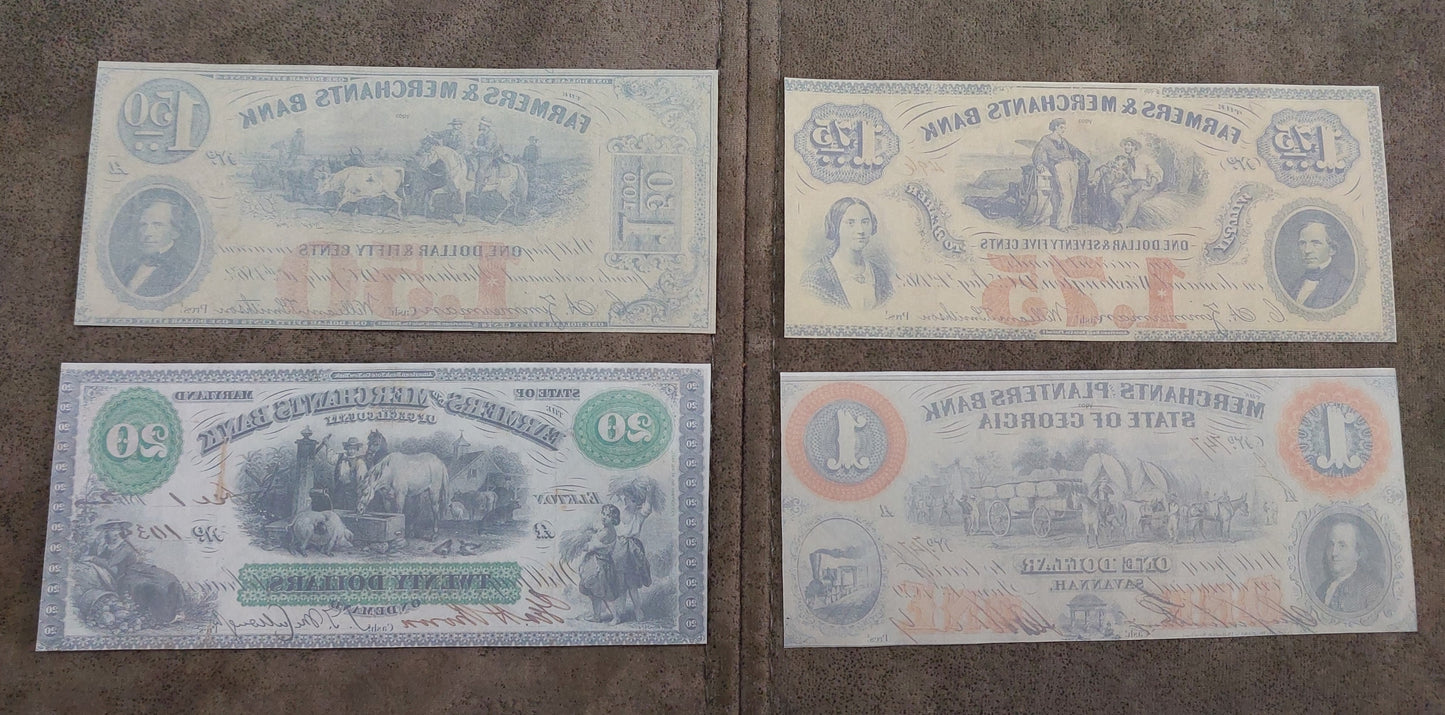 Reprint of United States Obsolete Currency 1850-1862 y. SET-E, FREE SHIPPING !