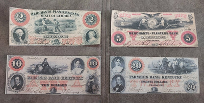 Réimpression de la monnaie obsolète des États-Unis 1850-1862 a. ENSEMBLE-E, LIVRAISON GRATUITE !