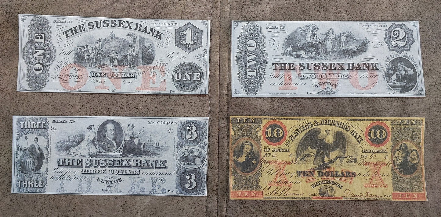 Reprint of United States Obsolete Currency 1850-1862 y. SET-E, FREE SHIPPING !