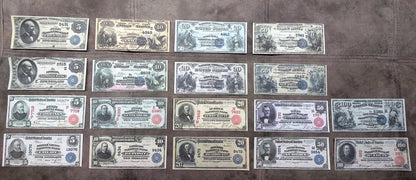 Réimpression sur papier avec filigrane États-Unis 1882-1927 National Bank DATE BACK !!!