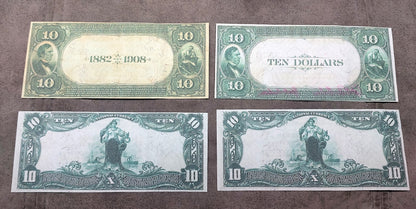 Réimpression sur papier avec filigrane États-Unis 1882-1927 National Bank DATE BACK !!!