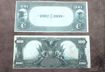 Réimpression sur papier avec filigrane États-Unis 1882-1927 National Bank DATE BACK !!!