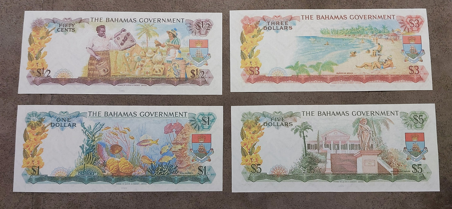 Reprint on paper with W/M Bahamas 1953-1974 y. UK colony.
