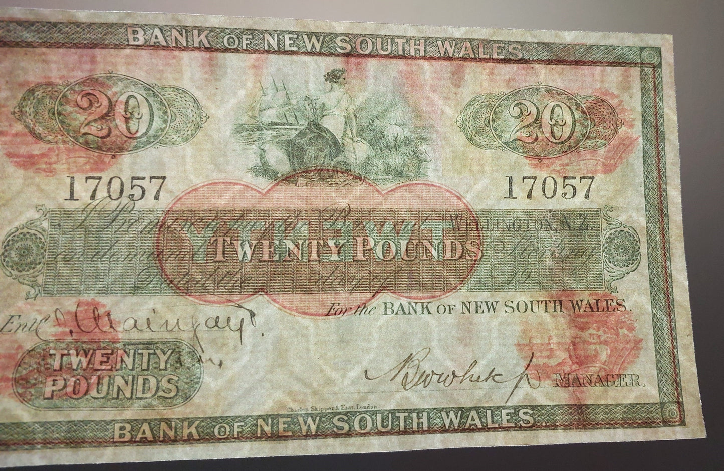 20 Pound 1905 Bank of New South Wales