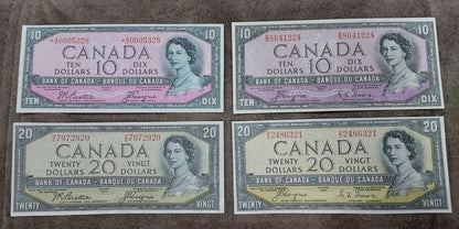 Réimpression sur papier avec filigrane Canada 1954 a. DIFFÉRENTS TYPES - XXXL Livraison Gratuite !