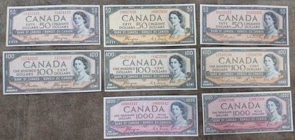 Réimpression sur papier avec filigrane Canada 1954 a. DIFFÉRENTS TYPES - XXXL Livraison Gratuite !
