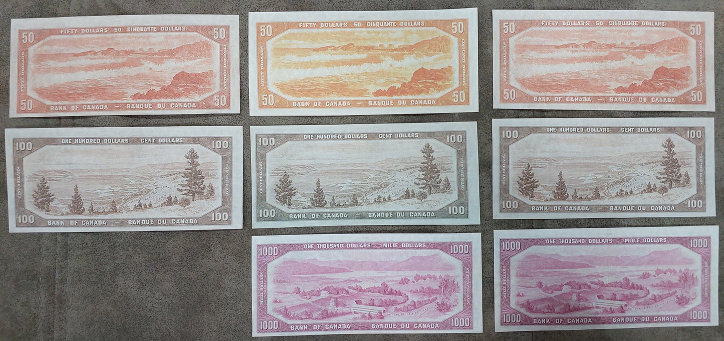 Reprint on paper  with W/M Canada 1954 y. DIFFERENT TYPES - XXXL Free Shipping!