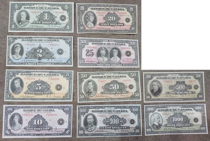 Reimpresión en papel con W/M Canada (SET-B) 1935 impreso en francés - ENVÍO GRATIS