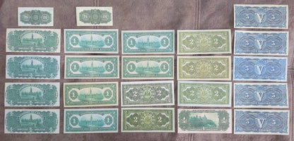 Réimpression sur papier avec filigrane (SET-B) Canada 1900-1917 Dollar DIFFÉRENTS TYPES