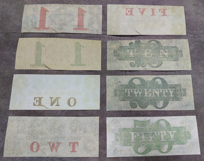 Réimpression sur papier avec filigrane Canada INTERNATIONAL Bank 1858-1859 an. Dollar LIVRAISON GRATUITE