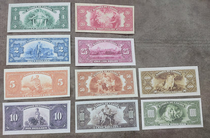 Reimpresión en papel con W/M Canada (SET-B) 1935 impreso en francés - ENVÍO GRATIS