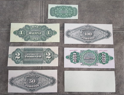 Reprint on paper with W/M Dominion Bank of Canada 1870-1872 y. FREE SHIPPING !