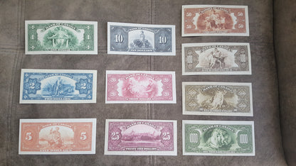 Retirage sur papier avec filigrane (SET-A) Canada 1935 imprimé en anglais - LIVRAISON GRATUITE