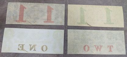Réimpression sur papier avec filigrane Canada INTERNATIONAL Bank 1858-1859 an. Dollar LIVRAISON GRATUITE