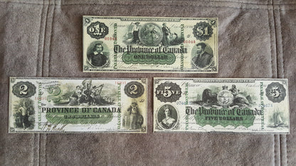 Réimpression sur papier avec filigrane Province Bank of Canada 1866 y. LIVRAISON GRATUITE !