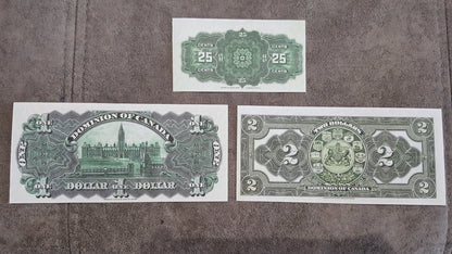Réimpression sur papier avec filigrane (SET-A) Dominion Bank of Canada 1900-1917. Livraison gratuite