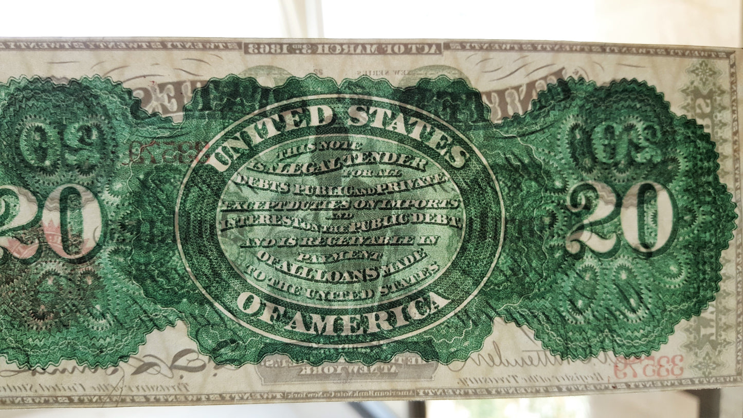 Nachdruck auf Papier mit W/M United States Demand Notes und Legal Tender 1861-1863y