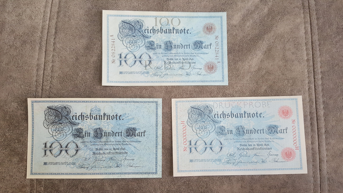 Reprint on paper with W/M the Rarest Editions. Germany 100 Marks. FREE SHIPPING!