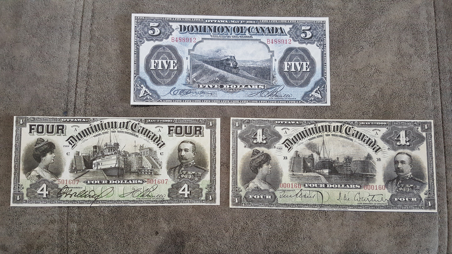 Reprint on paper with W/M (SET-A) Dominion Bank of Canada 1900-1917 y. Free Ship