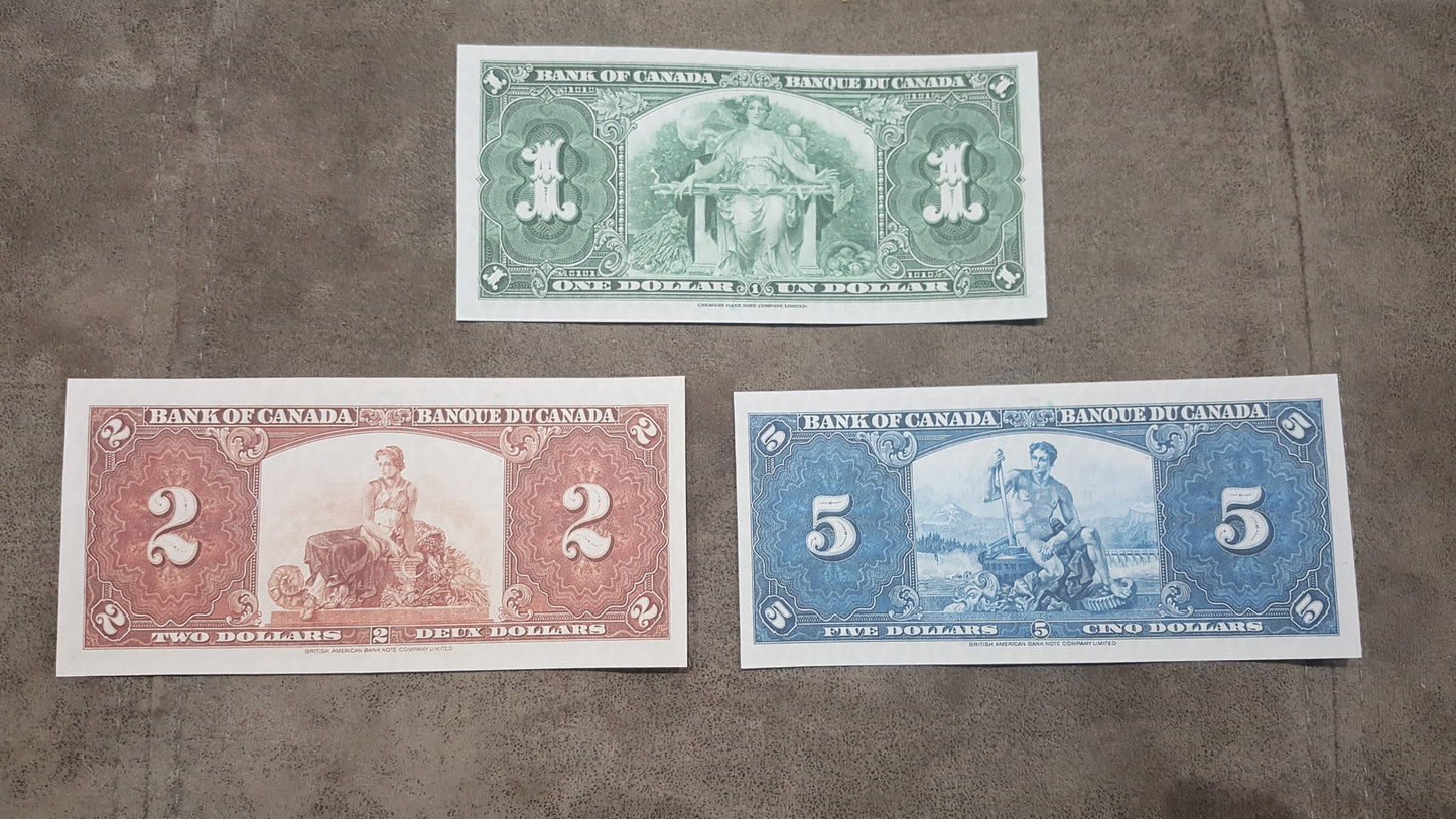 Reprint on paper  with W/M Canada (SET-A) 1937 - FREE SHIPPING