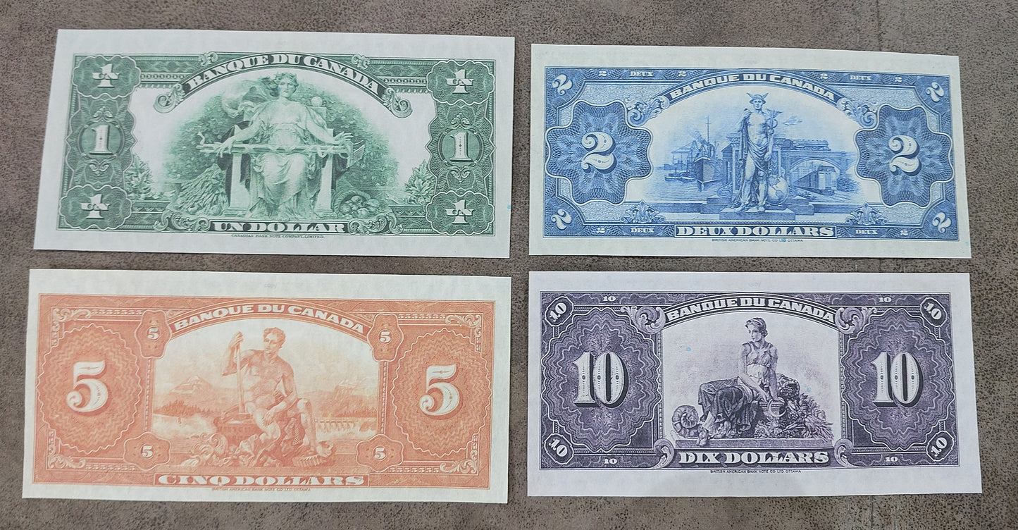 Reprint on paper  with W/M Canada (SET-B) 1935 printed in French - FREE SHIPPING