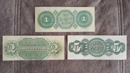 Réimpression sur papier avec filigrane Province Bank of Canada 1866 y. LIVRAISON GRATUITE !
