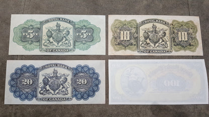 Réimpression sur papier avec filigrane La Banque Royale du Canada 1909-1927, dollar. LIVRAISON GRATUITE.