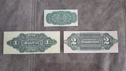 Reprint on paper with W/M Dominion Bank of Canada 1870-1872 y. FREE SHIPPING !