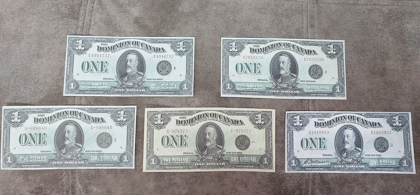 Reprint on paper with W/M (SET-B) Canada 1923 y DIFFERENT TYPES - Free Shipping