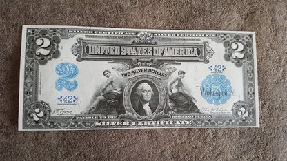 Réimpression sur papier avec filigrane, Billets d'argent des États-Unis 1896-1899 LIVRAISON GRATUITE !!!
