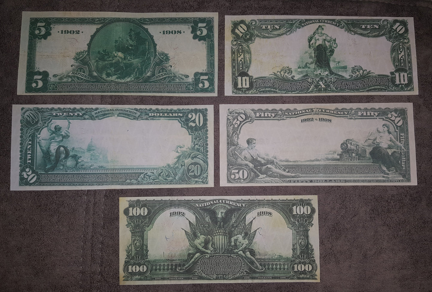 Reprint on paper with W/M United States 1882-1909 National Bank  FREE SHIPPING !