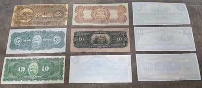 Réimpression sur papier avec filigrane Banque de la Nouvelle-Écosse + Colombie-Britannique 1863-1913.