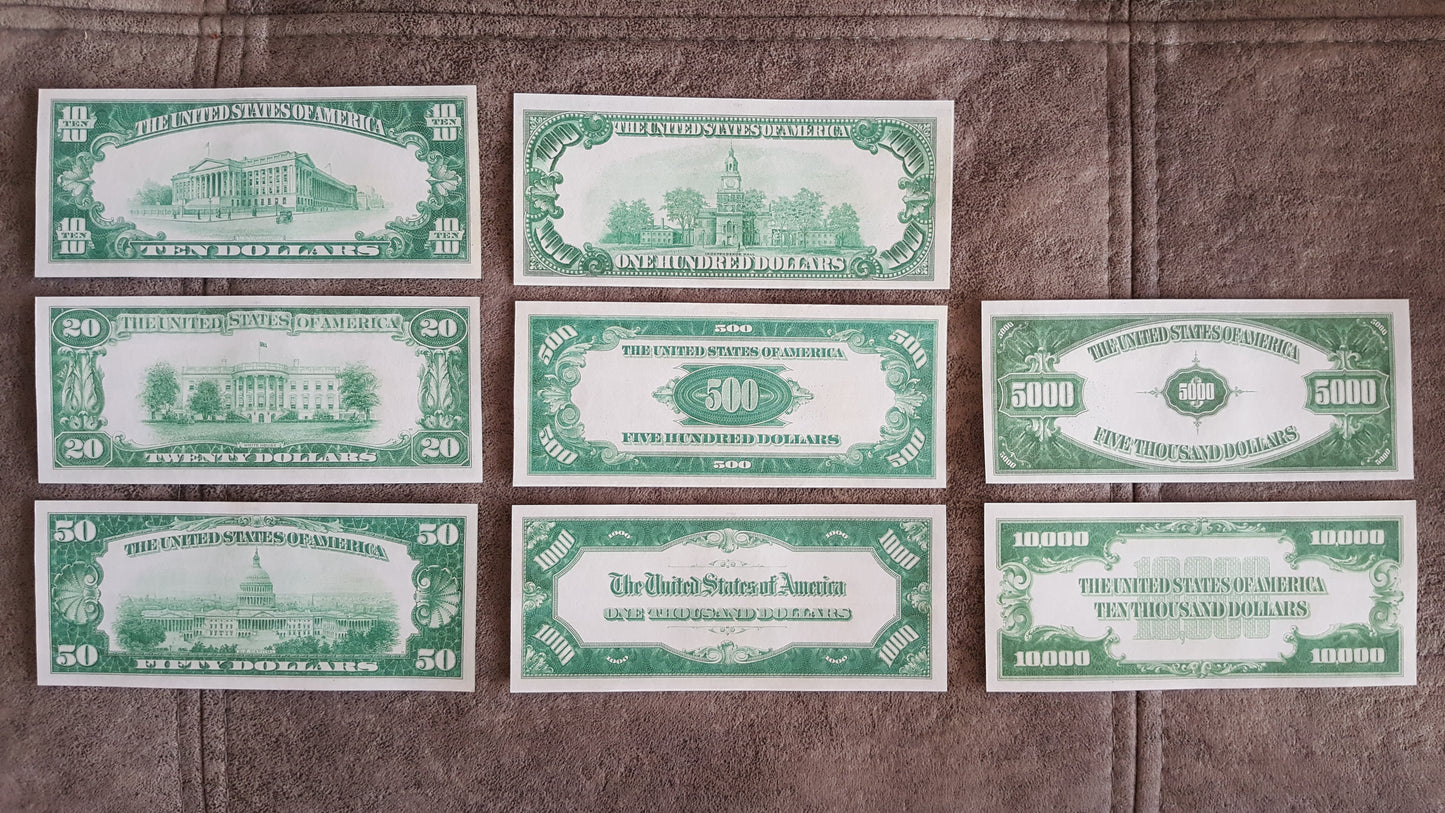 Reprint on paper with W/M United States Gold Notes 1928 y. FREE SHIPPING !!!