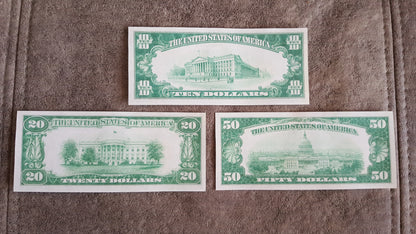 Réimpression sur papier avec filigrane Billets américains en or 1928. LIVRAISON GRATUITE !!!
