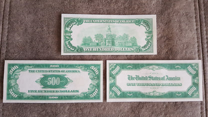Réimpression sur papier avec filigrane Billets américains en or 1928. LIVRAISON GRATUITE !!!