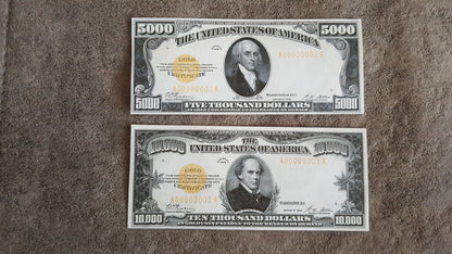 Réimpression sur papier avec filigrane Billets américains en or 1928. LIVRAISON GRATUITE !!!