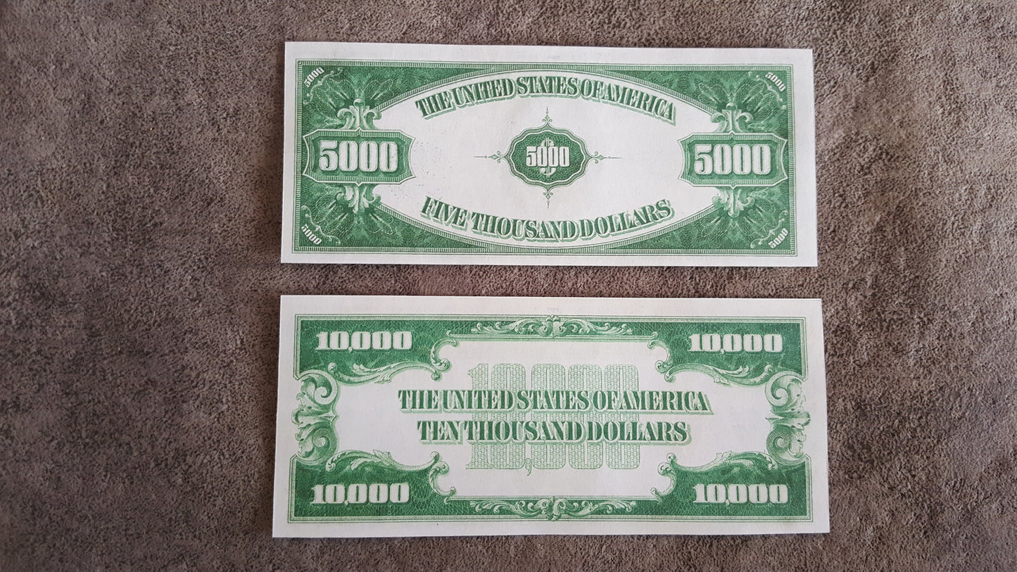 Reprint on paper with W/M United States Gold Notes 1928 y. FREE SHIPPING !!!