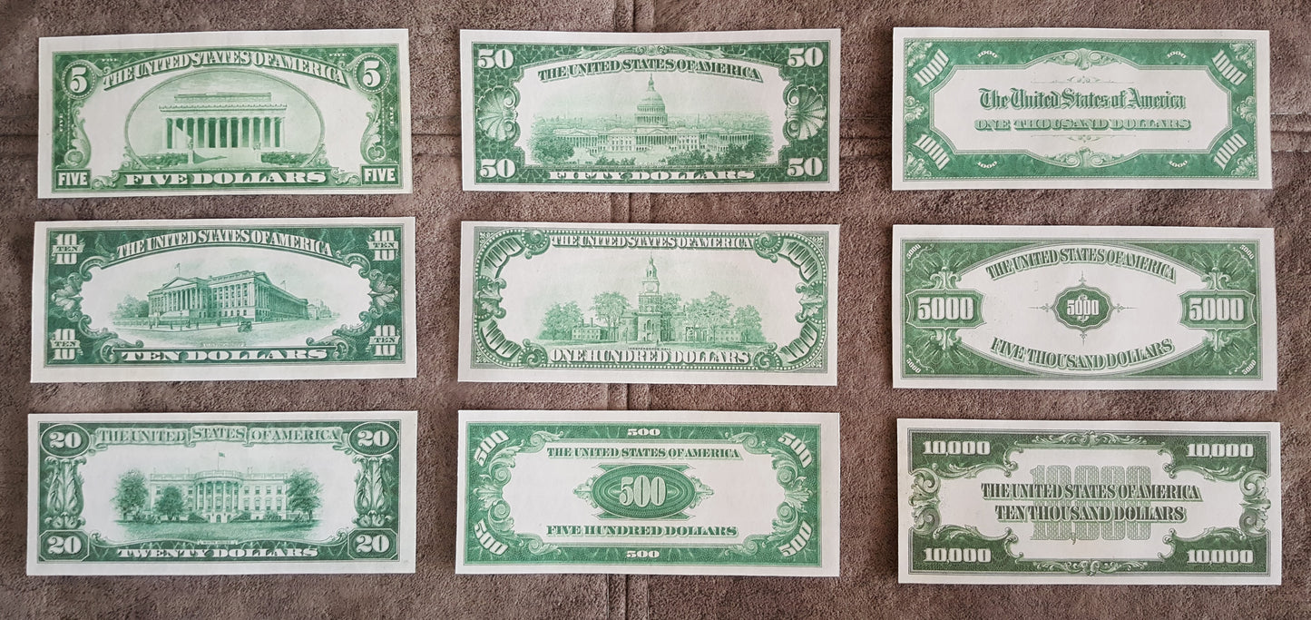 Reprint on paper with W/M United States banknotes 1928 y. FREE SHIPPING!