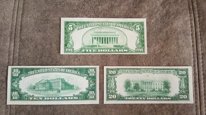 Réimpression sur papier avec filigrane, billets de banque des États-Unis de 1928. LIVRAISON GRATUITE !