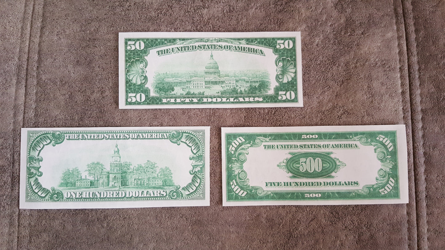 Reprint on paper with W/M United States banknotes 1928 y. FREE SHIPPING!