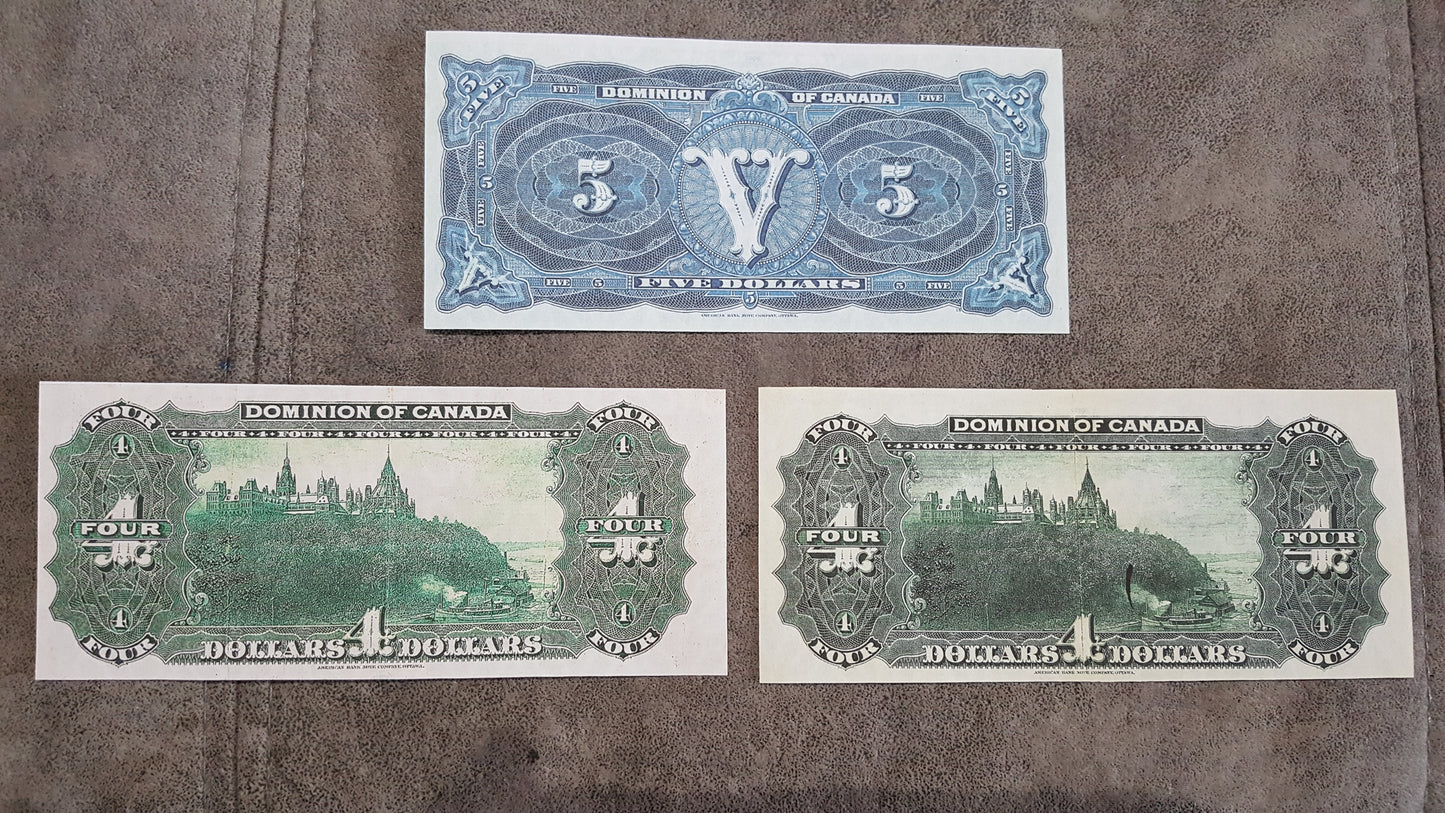 Reprint on paper with W/M (SET-A) Dominion Bank of Canada 1900-1917 y. Free Ship