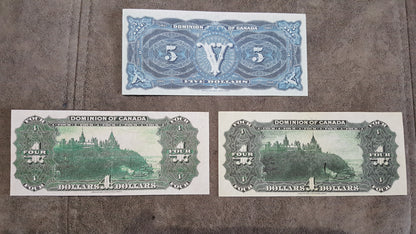 Réimpression sur papier avec filigrane (SET-A) Dominion Bank of Canada 1900-1917. Livraison gratuite