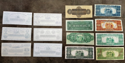 Réimpression sur papier avec filigrane Canada Banque de l'Amérique Britannique du Nord 1848 - 1911 a.