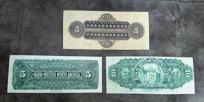Réimpression sur papier avec filigrane Canada Banque de l'Amérique Britannique du Nord 1848 - 1911 a.