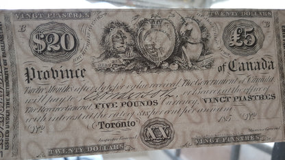 Réimpression sur papier filigrané Province du Canada 1850. LIVRAISON GRATUITE !