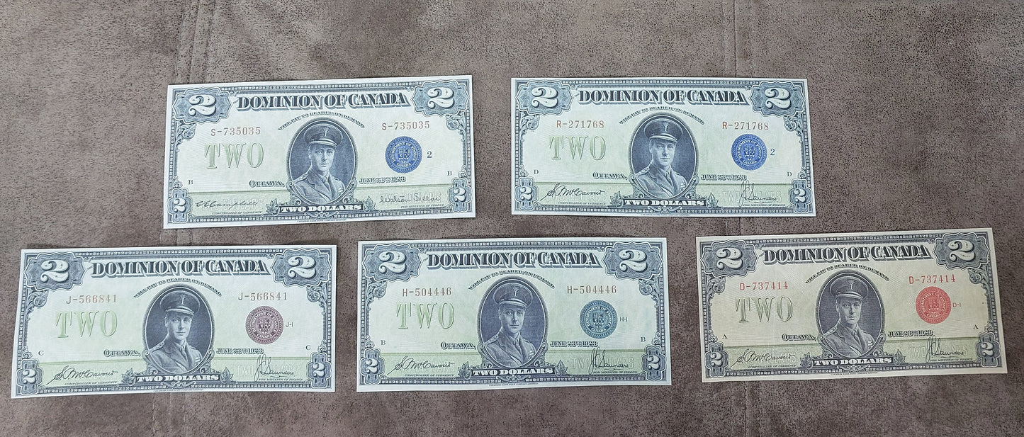 Reprint on paper with W/M (SET-B) Canada 1923 y DIFFERENT TYPES - Free Shipping