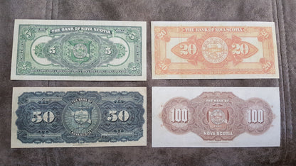 Réimpression sur papier avec filigrane Canada Banque de Nouvelle-Écosse 1920-1935. LIVRAISON GRATUITE