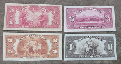 Reimpresión en papel con W/M Canada (SET-B) 1935 impreso en francés - ENVÍO GRATIS