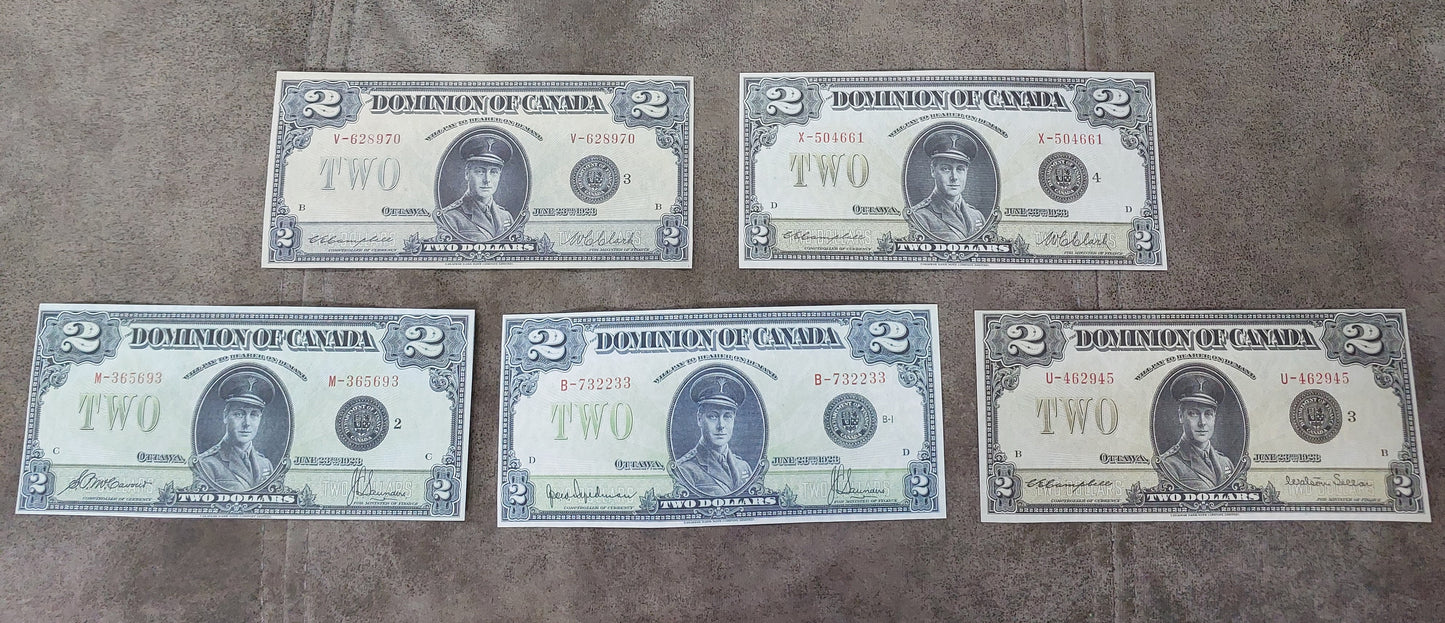 Reprint on paper with W/M (SET-B) Canada 1923 y DIFFERENT TYPES - Free Shipping